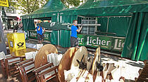 Aufbau zum Stadtfest in Gießen