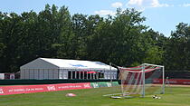 So sieht das Waldstadion vor dem Start aus