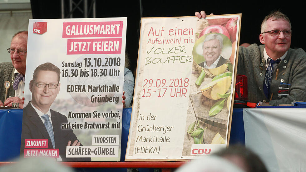 Gallusmarkt Grünberg: Frühschoppen und Wurzelbürger-Bürsterei