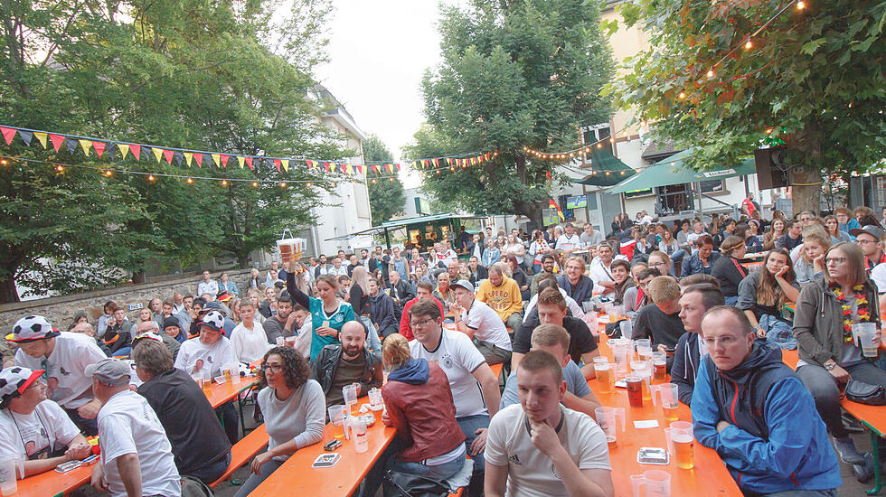 Public Viewing beim Deutschland-Spiel