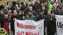 Demonstration gegen die Ausländerbehörde in Friedberg