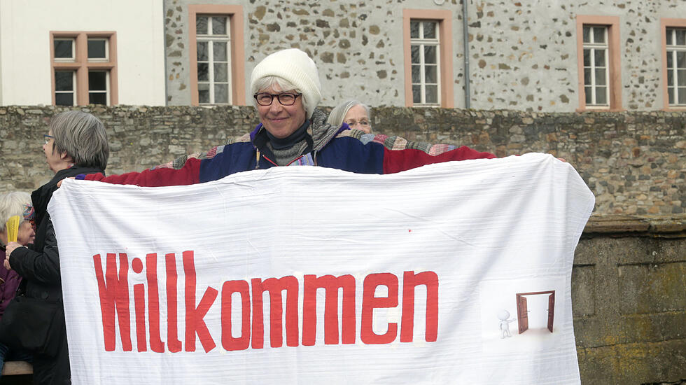 Demonstration gegen die Ausländerbehörde in Friedberg