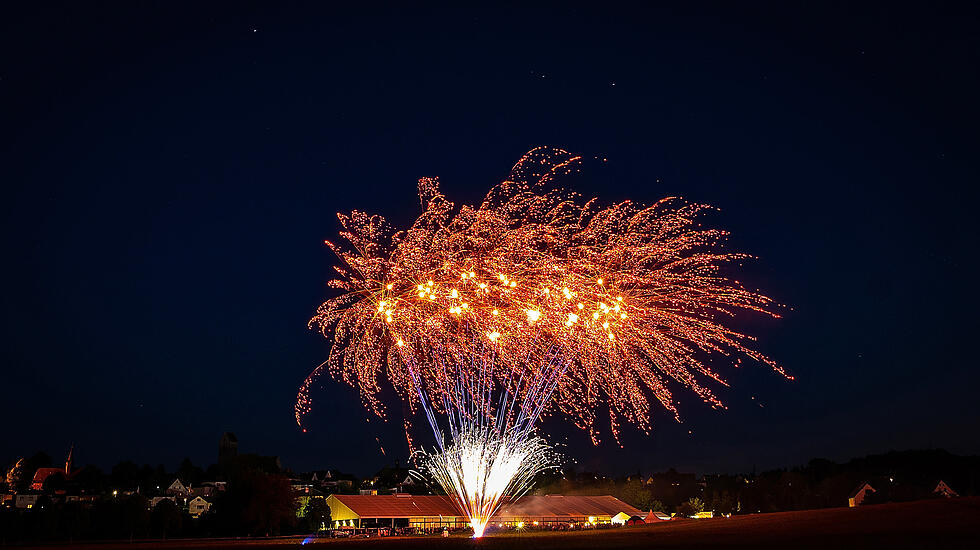 Abschluss 10. Pohlheimer Wiesnfest mit Feuerwerk