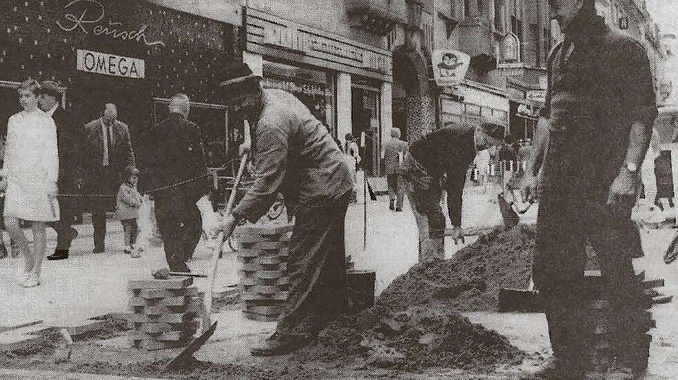 1968: Elefantenklo und Fußgängerzone Gießen entstehen