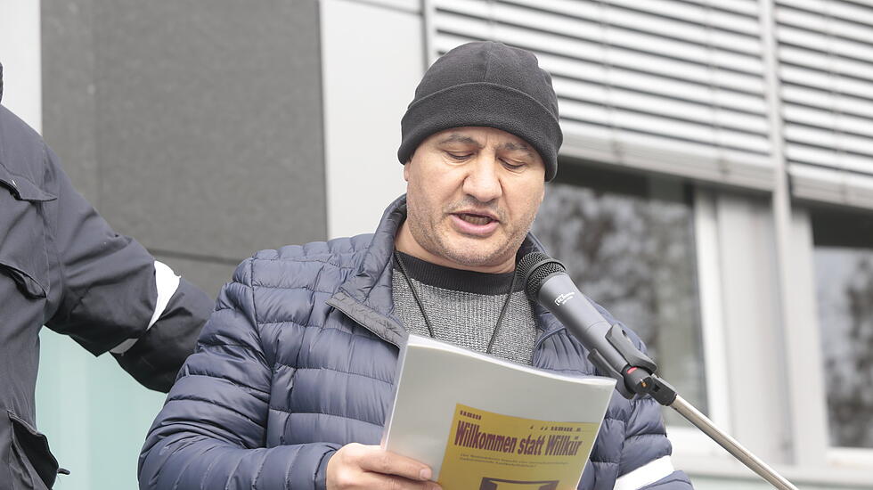 Demonstration gegen die Ausländerbehörde in Friedberg
