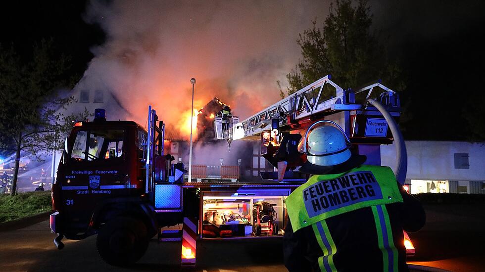 Großbrand in Homberg Ober-Ofleiden