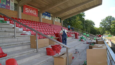 So sieht das Waldstadion vor dem Start aus