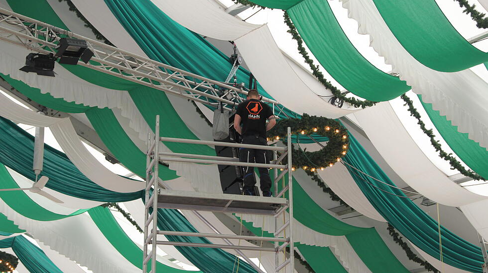 So sehen die finalen Arbeiten vor dem Pohlheimer Wiesnfest aus
