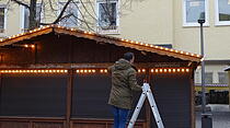 Vorbereitungen laufen: Gießener Weihnachtsmarkt kurz vor der Eröffnung